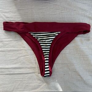 Marron and Black/White Stripped Cheeky Bottoms - Boys & Arrow Size Medium